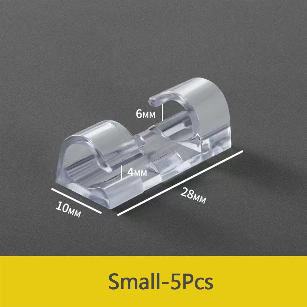 

20/5 ШТ. USB-кабель Організатор Затискачі Намотувач дроту Тримач Навушник Шнур миші Затискач Протектор Керування Клейкі гачки Настільний затискач Small-5Pcs