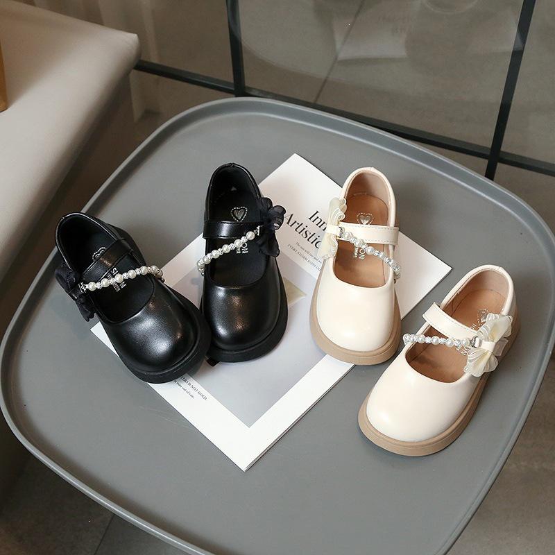 2026 Spring Girls' Mary Jane Leather Shoes - Soft Sole, Princess Style for Middle and Older Children