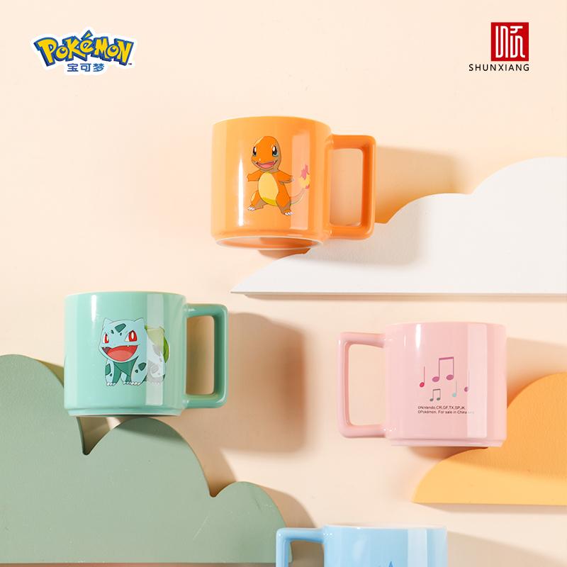 SHUNXIANG Pokémon Licensed Ceramic Mug Cute Charmander Jigglypuff Cartoon Water Cup Coffee Cup Anime Themed Ceramic Cup Gift