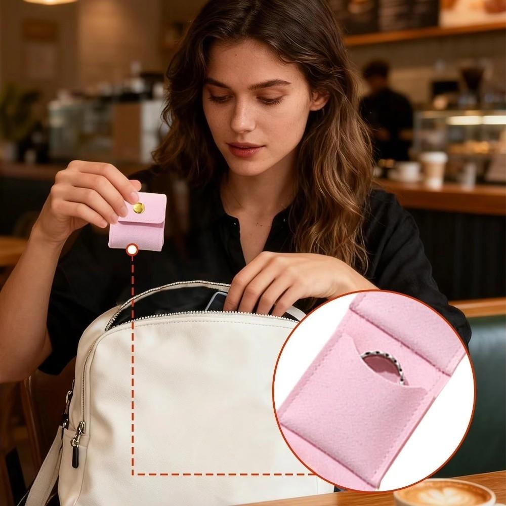 Flip Cover Jewelry Storage Bag Mini Storage Case Portable Earrings Organizer  Jewelry Organizer
