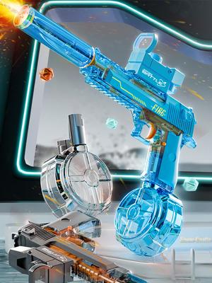 Water Gun Realistic LED Light Effects 2025 Summer Electric Water Gun Children Toy Fully Automatic Continuous Shooting Water Gun