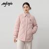 MJ STYLE Women's Lightweight Shirt Collar Short Down Jacket