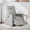 Foldable Massage Armchair, Electric, Grey, Fabric
