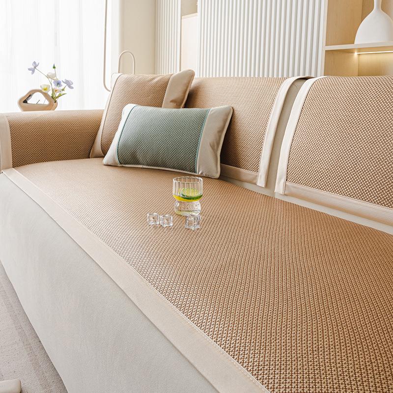 Summer Rattan Sofa Cushion New Sofa Cover Cloth Non-slip Cool Ice Rattan Sofa Mat Summer Seat Cushion