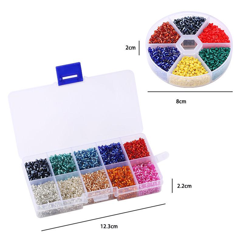 2mm Hexagon Shape Glass Tube beads Set Seed Beads Kits Charm Czech beads Bracelet Necklace DIY Jewelry Making Accessories