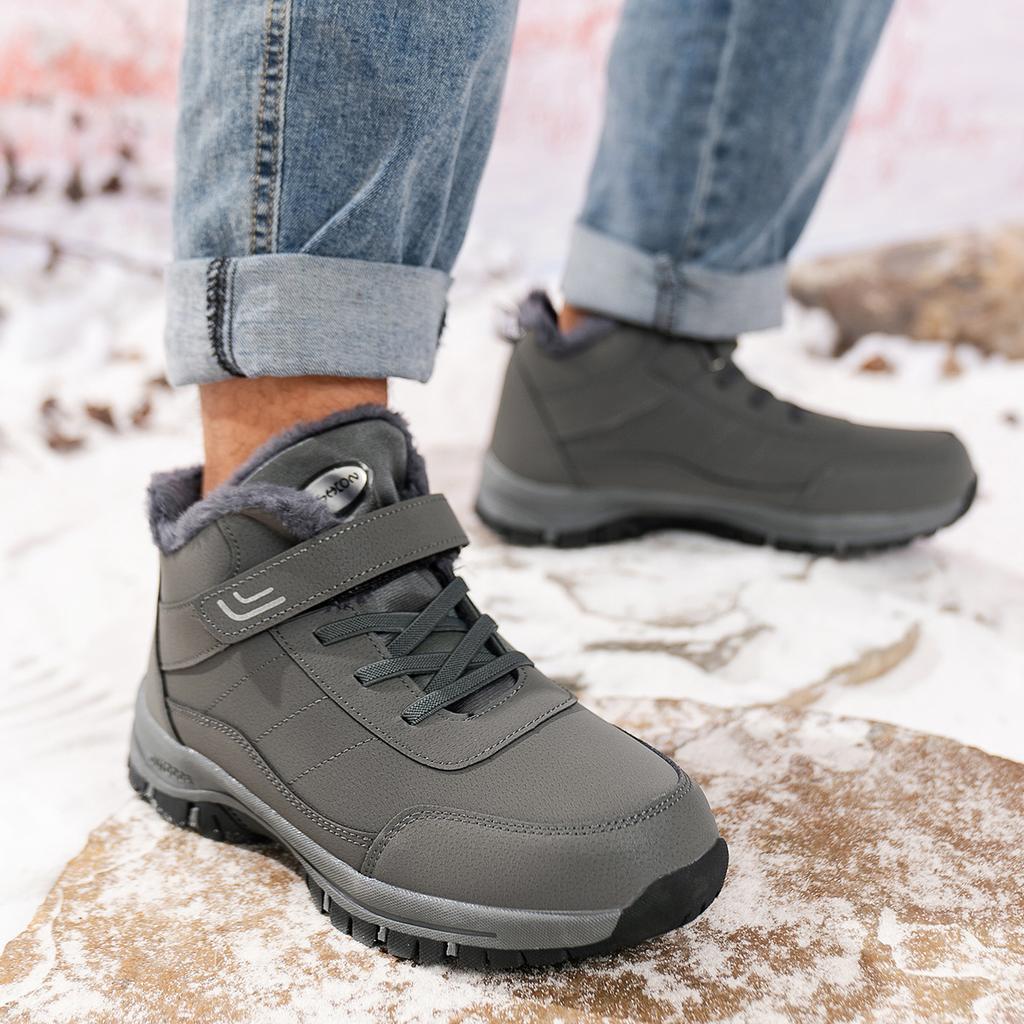 Botas de Neve para Clima Frio Extremo - Sapatos de Inverno Térmicos Isolados para Serviço Pesado com Solas de Borracha Antiderrapantes, Botas de Montanhismo com Cadarço