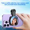 Phone Rear Camera Selfie Mirror with BT Remote Control for Selfie Vlog Live Stream