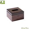 Imitation Walnut Wood Desktop Tissue Box Square Wooden Paper Storage Box High Quality Home Decoration Tissue Dispenser