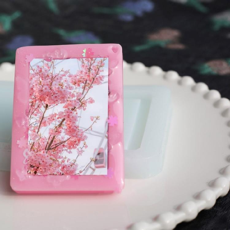 Geometry Mirror Quicksand Photo Frame Epoxy Mold for DIY Craft Decorative Mould