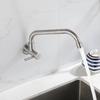 Wall-Mounted Stainless Steel Single Cold Faucet for Kitchen or Laundry Sink