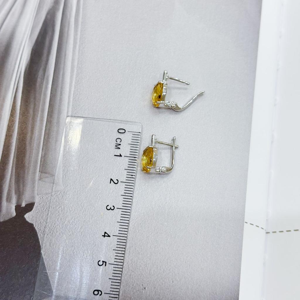 Silver Earrings with Citrine Nano 4.058ct (1962510)