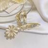 High Quality Women Hair Accessories Elegant Alloy Headdress Large Opal Butterfly Shark Clip Cross Flower Rhinestone Claw Clips