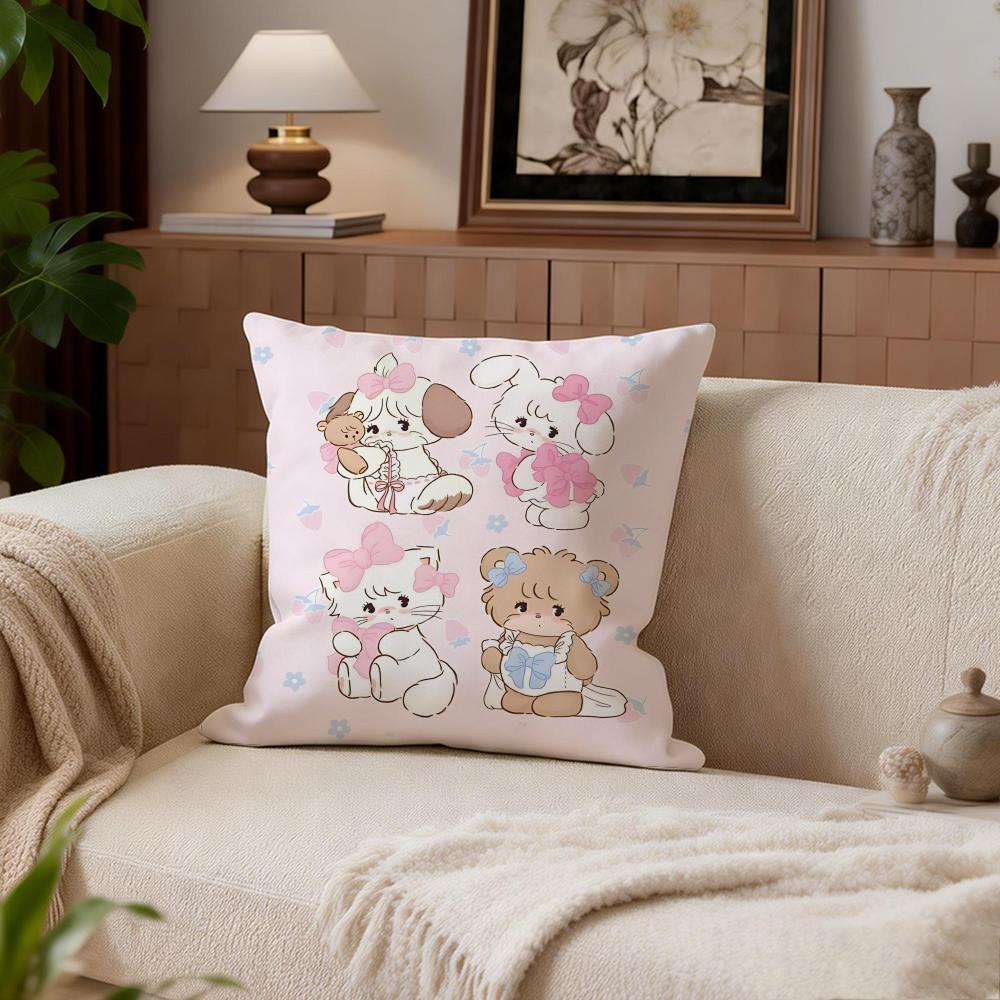 Cute Mikko Cushion Cover Cushion Cover Set 4Pcs 50X50 45X45 40X40 Pillowcase Decorative Sofa Home Decor