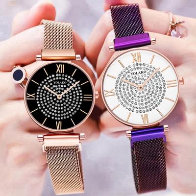 Women Watches Top Brand Luxury Fashion Casual Rose Gold Quartz Ladies Bracelet Watch Alloy Mesh Strap Watches Gift