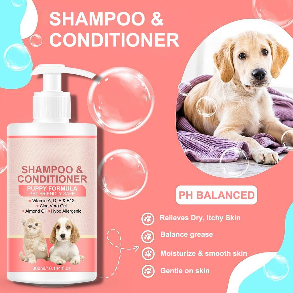 Pet Shampoo And Care For Puppies Cleanser For Delicate Skin And Hair  300ml