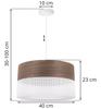 Single Hanging Lamp, Walnut Veneer Lampshade, 40Cm