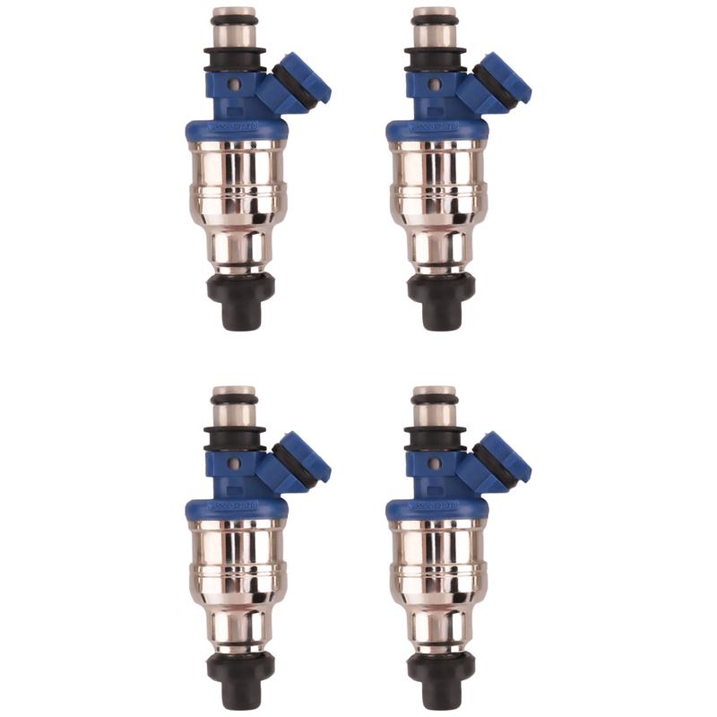 #554R 4Pcs Fuel Injectors Nozzle for Mazda Miata 1.6/1.8L 1990-1995 195500-1970 (plastic + Metal)