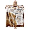 Soft Fleece Blanket With Customizable Gift Text Print Sofa Nap Or Air Conditioning Use