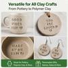 Töpfer-Alphabet DIY Stempelset Großbuchstaben/Kleinbuchstaben Zahlen Symbole Langlebige Tonstempel mit Organizer-Tablett Zubehör