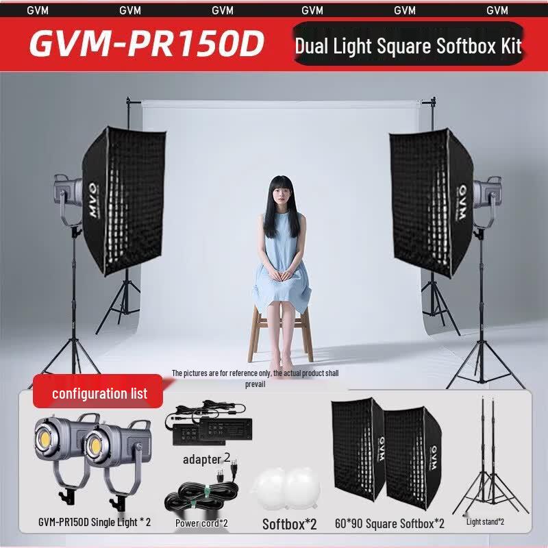 GVM 150W RGB LED Video Light Dual Set