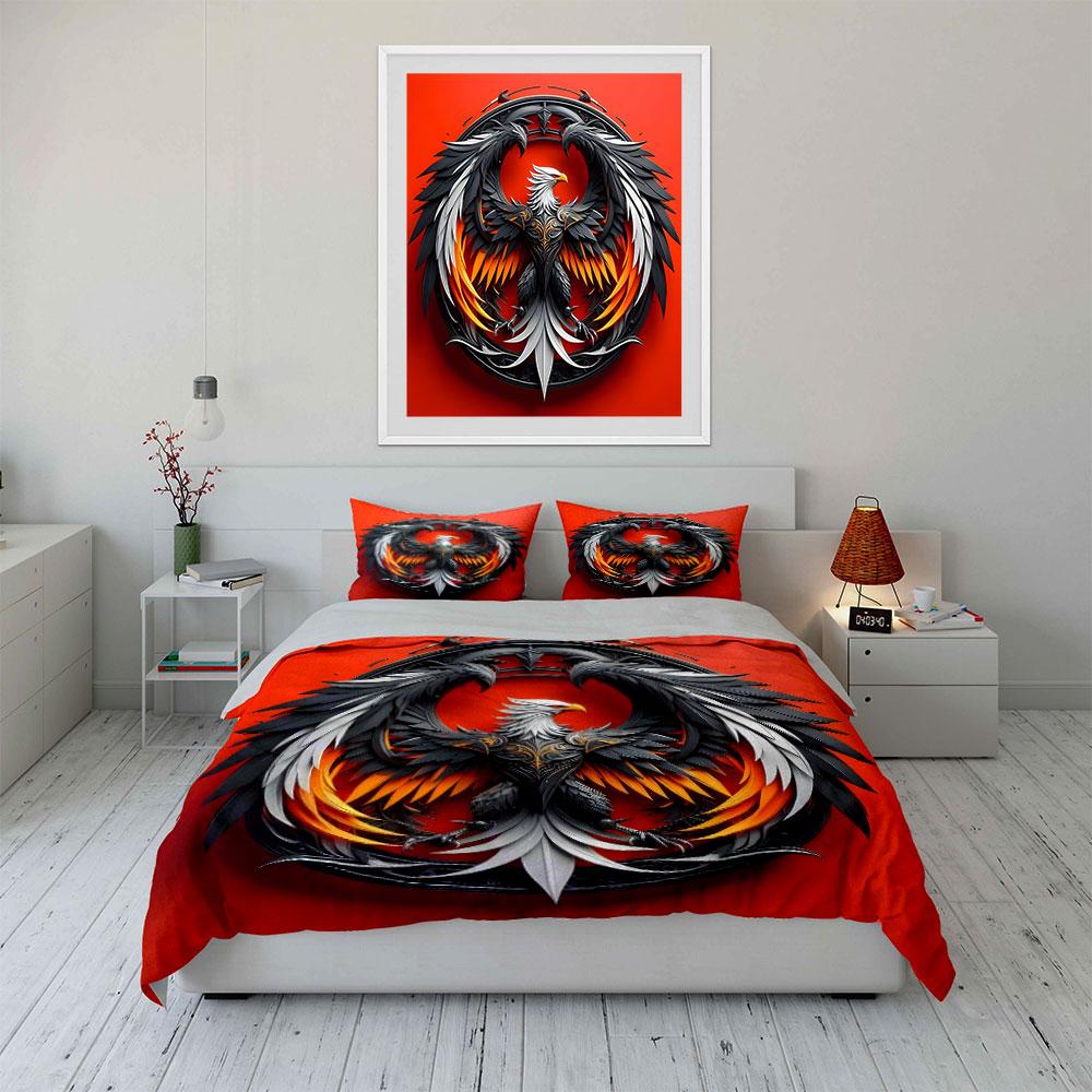 Eagle Decor Set For Living Soft Comfortable Duvet Cover Bedding Set Included 1*Duvet Cover & 2*Pillowcases, Gift