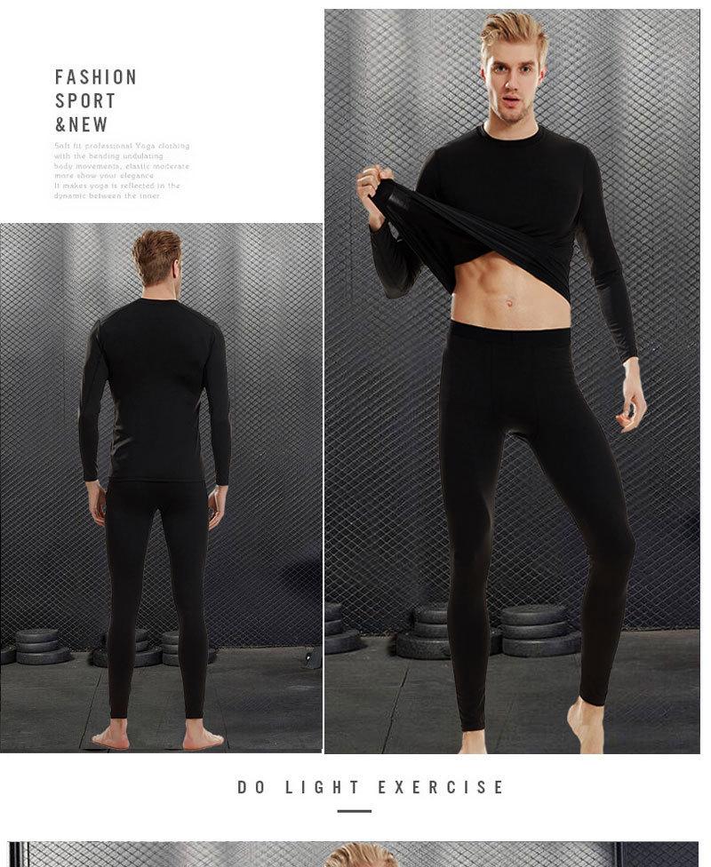 Men's Autumn/Winter Fleece-Lined Quick-Dry Long-Sleeve Running Shirt