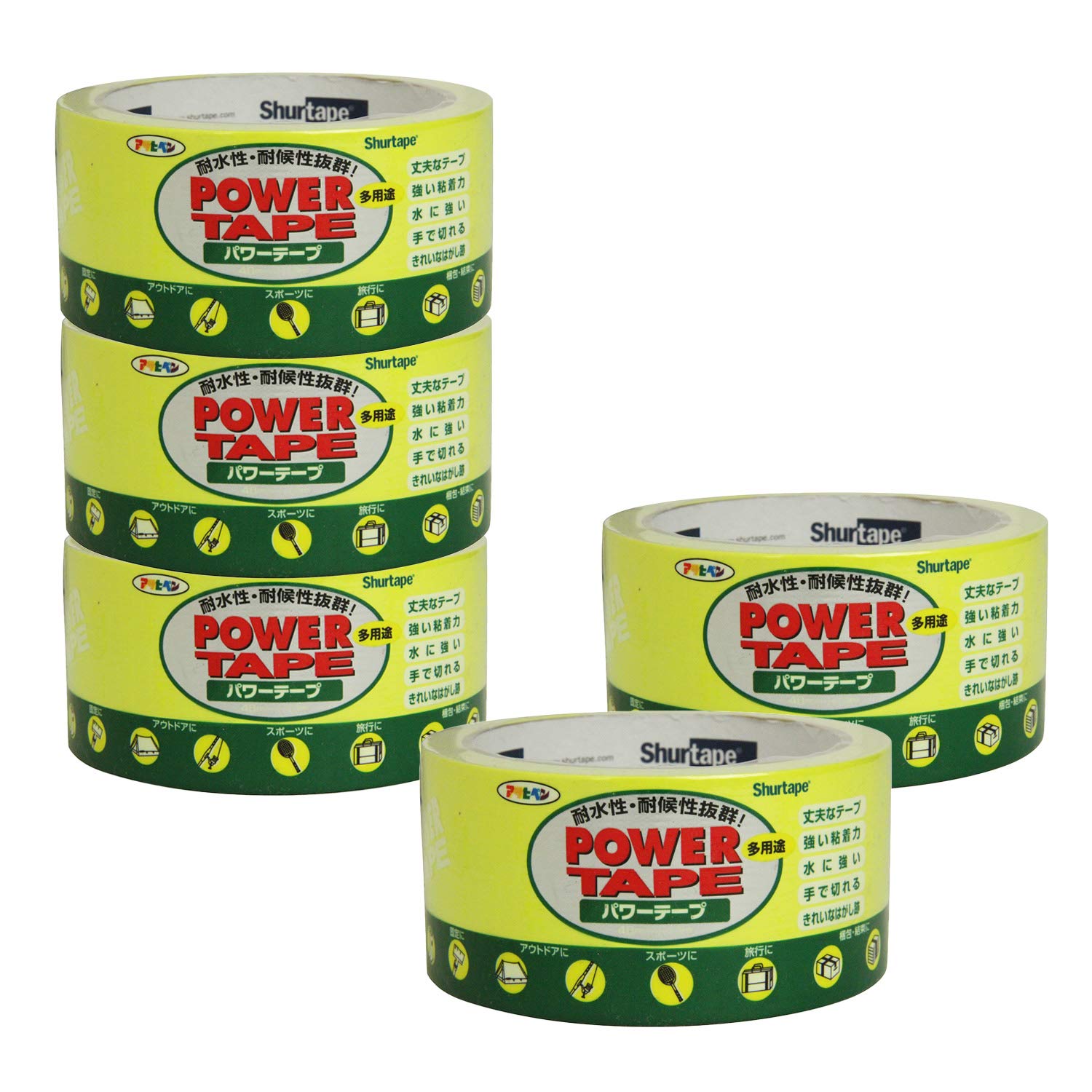 

Asahipen Power Флуоресцентный 48 мм x 10 м из (Оптовая закупка) Лента, Желтая, (Пакет 5)