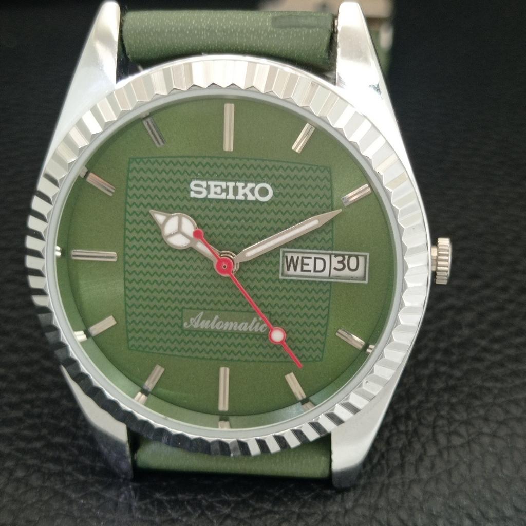 AUTOMATIC VINTAGE REFURBISHED SEIKO 6309A JAPAN MENS GREEN DIAL WATCH A443177-1