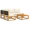 VidaXL 5-Piece Garden Sofa Set with Cushions In Acacia Wood and Rattan 3278888