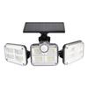 NuFeng 122LED Solar Three-Head Split Sensor Outdoor Light
