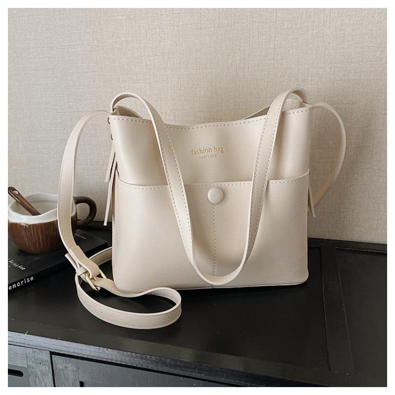 

Large Capacity Women s Bag - Stylish Bucket Bag - Versatile Crossbody Bag бежевий