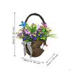 Türhänger Korb Kranz Künstliche Blumen Ideales Geschenk Blumengesteck Ornament Front