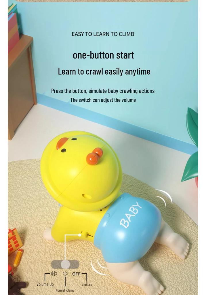 Electric Crawling Doll: Baby Educational Toy for Crawling, Head Lifting, and Speaking Practice (0-1 Year)