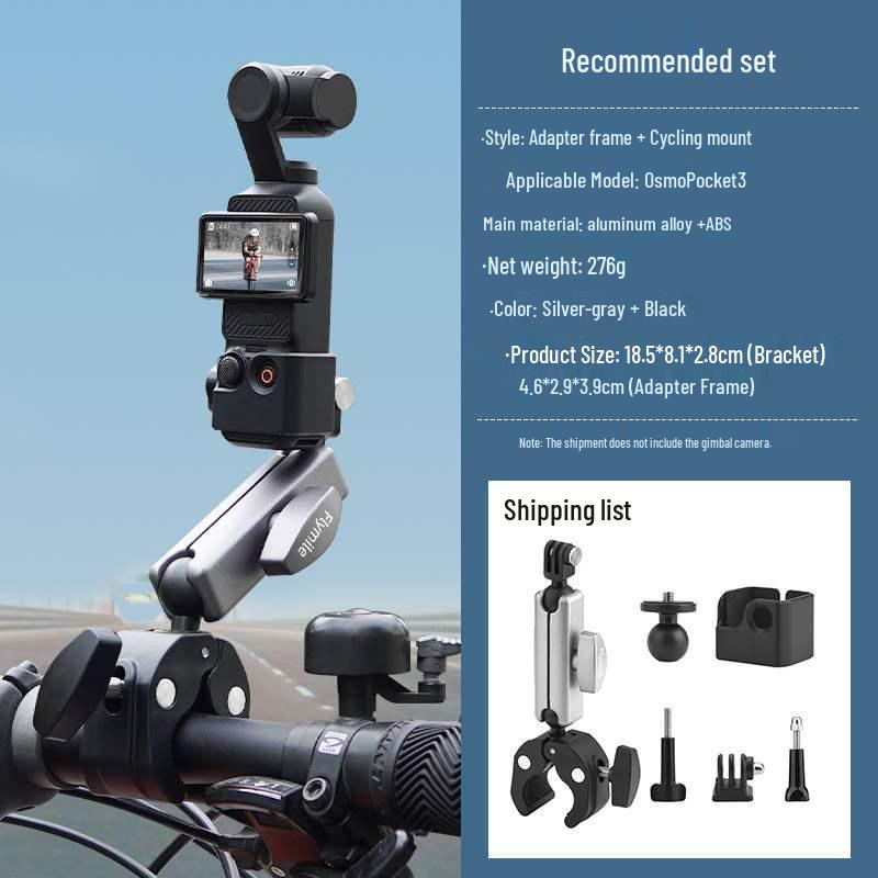 DJI Pocket 3 Action Camera Cycling & Motorcycle Mount Clip
