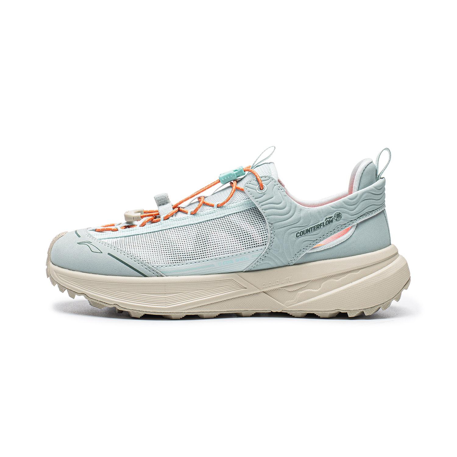

Li Ning Outdoor CF Tracing River Trekking Shoes Women s Cloud Gray Azure AHLW010-3 36