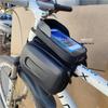 Front Beam Waterproof Touchscreen Phone Bag | Hard Shell Mountain Bike Saddle Bag