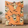 1 Stück Tigger Charakter Druck Decke Heimdekoration, Sofadecke, Outdoor, Geschenk für alle Anlässe, Flanell, Schlafzimmer, Wohnzimmer, Reisen, Camping, Auto