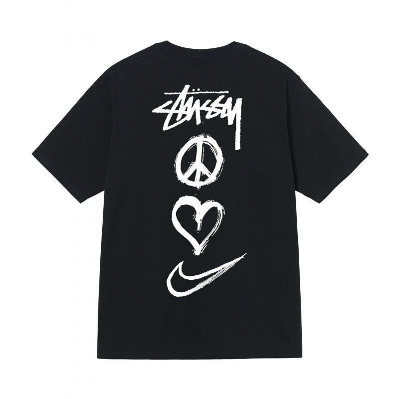 Grenzüberschreitende europäische und amerikanische Trendmarken, eine Vielzahl bedruckter Herren- und Damen-Kurzarm-T-Shirts, 220 Gramm lockere Streetwear-T-Shirts