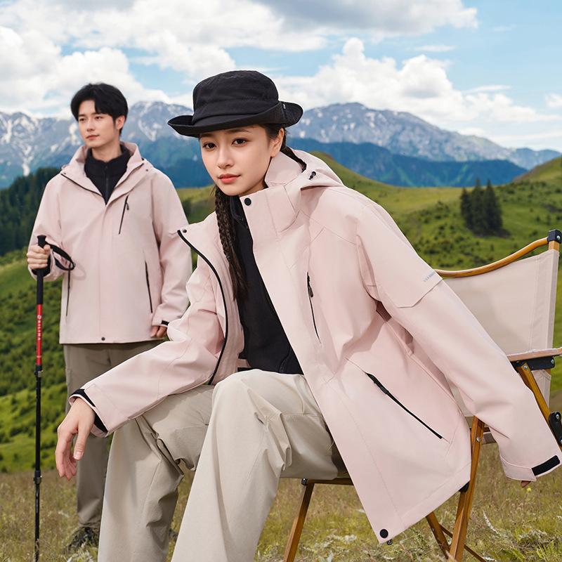 Outdoor Jacket Women's Down Jacket Three-in-one Jacket Men's Autumn and Winter Waterproof Tibetan Hiking and Cycling Mountaineering Clothing