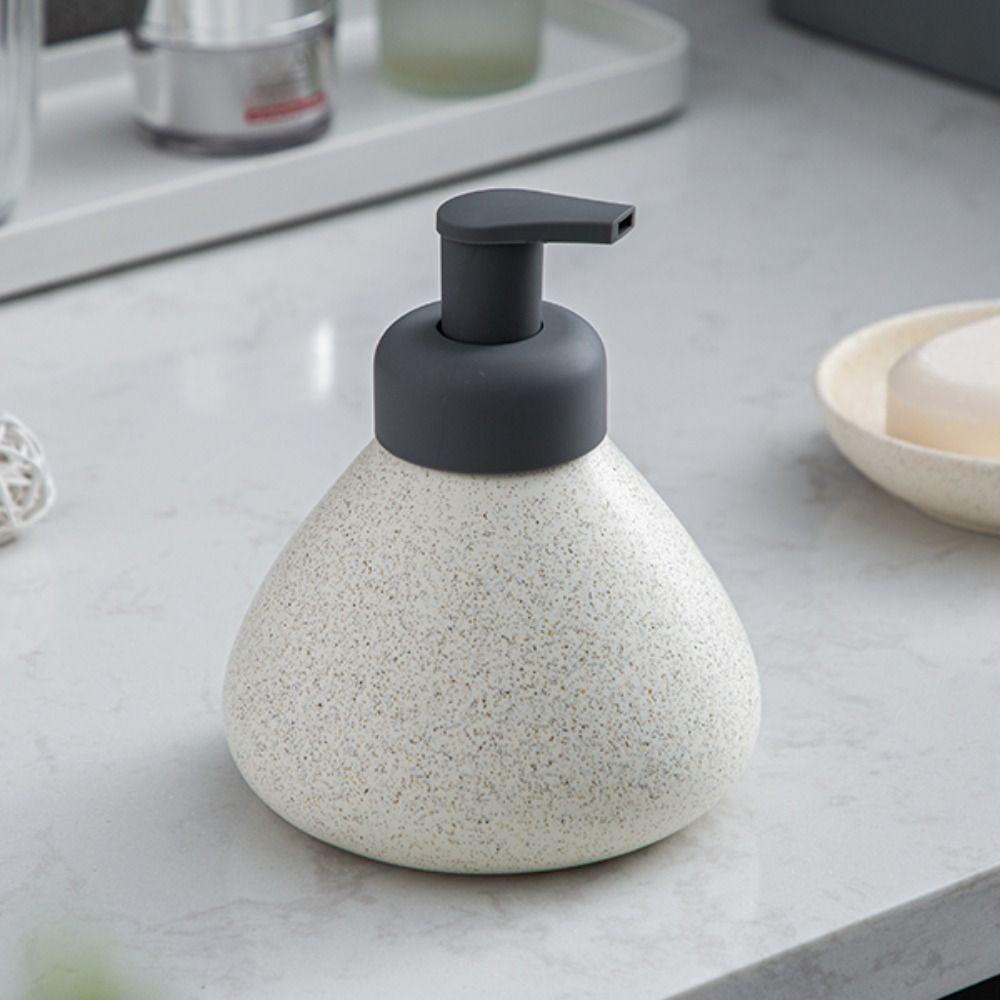Speckled Matte Foaming Liquid Soap Dispenser Ceramic Foamer Sparkling Bottle  Hotel