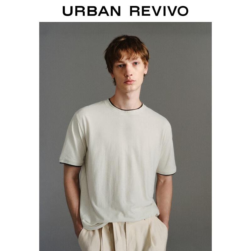 

UR Men s Fashion Color-block Cotton Short Sleeve T-Shirt L