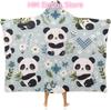 Wearable Blanket Hoodie For Adults  Kids, Cute Panda Robe Cloak Throw Poncho Flannel Warm Wrap Cape-C1-50X60
