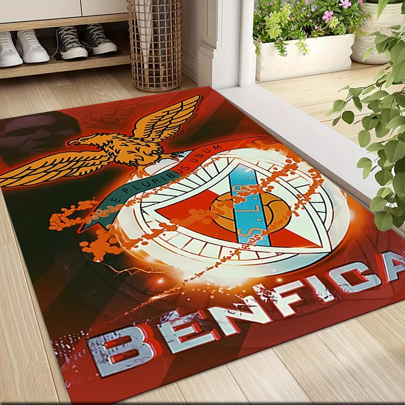 1Pc Benfica Football Crest Carpet Rug Customizable Soft Washable Antislip Home Living Room Sofa Mats Personalized Rug 0917220