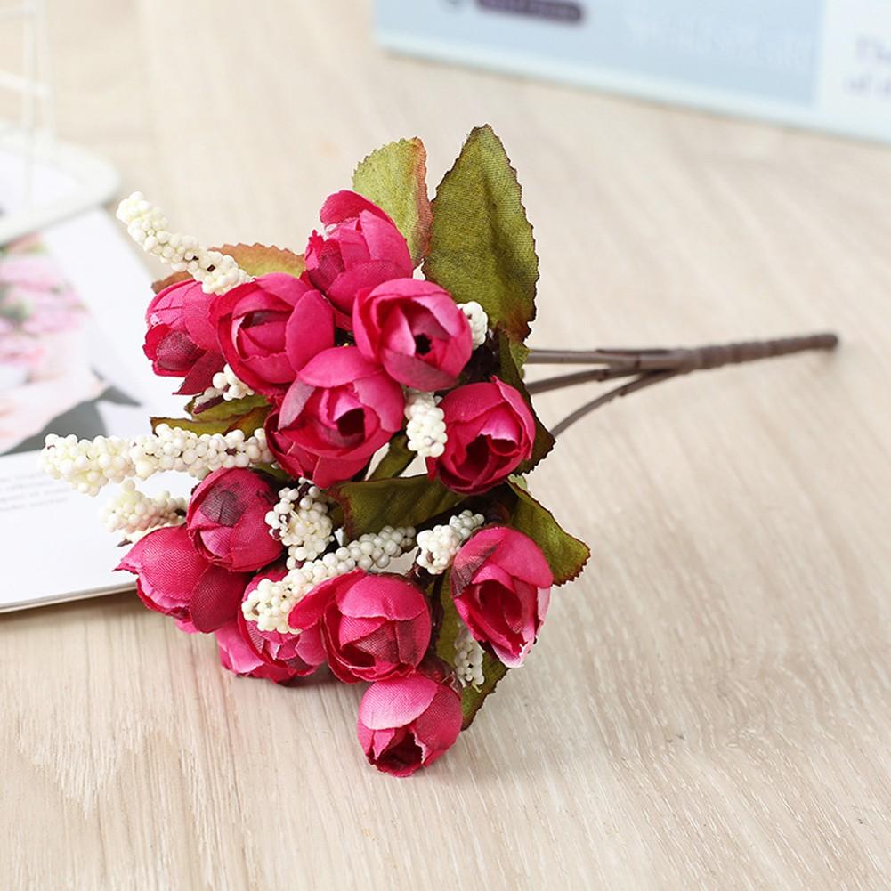 Artificial Rose Small Bud Christmas Decorations DIY