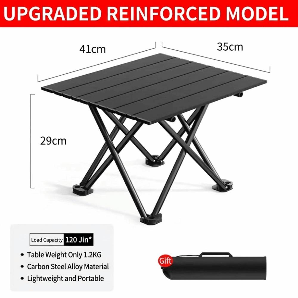 Carbon Steel Alloy Folding Table Slatted Top Reinforced Portable Table Load Bearing X Frame Heavy Duty Outdoor Table