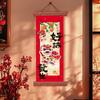 1 Pair Scroll Design Spring Festival Couplet Blessing Words Wall Pendant  Living Room