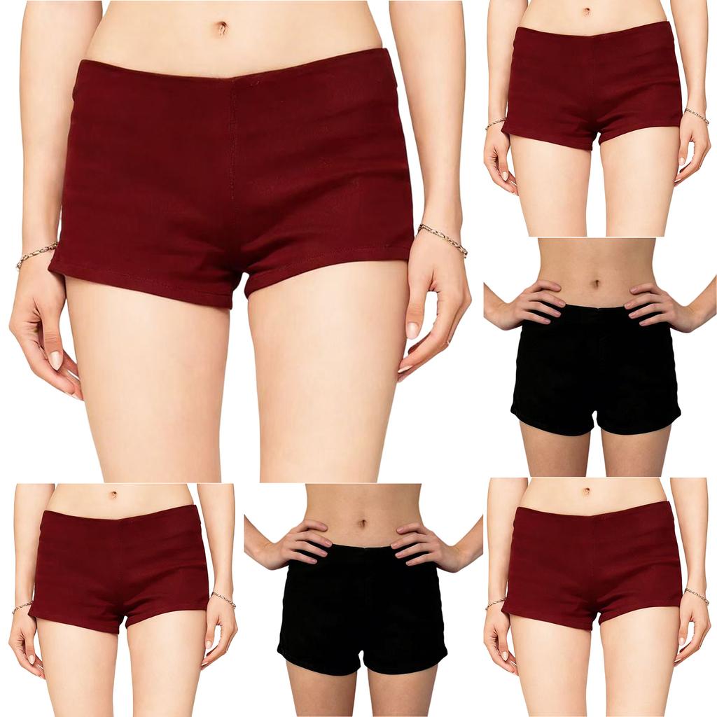 Women's Color Jeans Stretch Slim Fit Distressed Denim Shorts