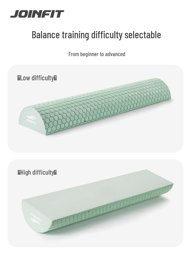 Joinfit Solid Foam Yoga Roller: Durable Half-round Massage Wheel for Muscle Relaxation and Fitness