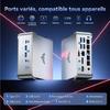 NiPoGi Mini PC Gamer AMD Ryzen R2544(4 rdzenie/8 wątków, do 3,7 GHz/Pamięć podręczna L3 4 MB)-8 GB RAM DDR4 256 GB SSD, Windows 11, Potrójny wyświetlacz