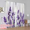 2pcs,2D Plane Printing Curtain Fabric Lavender Bliss(1) Versatile 100% Polyester (without Rod) Decorations For Home for Living